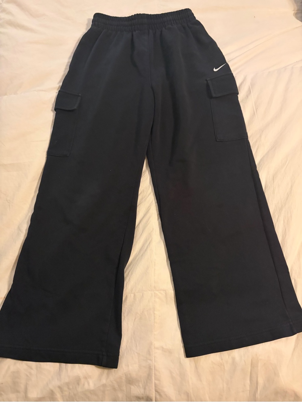 Big Girls Nike Dri-Fit Fleece Wide-Leg Cargo Sweatpants M 10/12